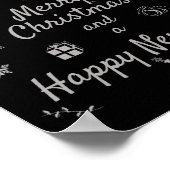 Christmas Ornaments Merry Xmas Happy New Year Poster (Ecke)