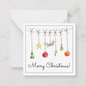 Christmas Ornaments On A String Mitteilungskarte (Vorderseite)