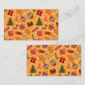 Christmas Ornaments Orange Visitenkarte (Vorne/Hinten)