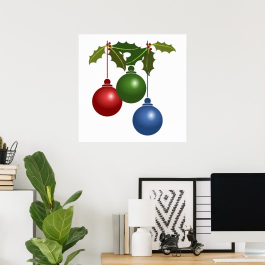 CHRISTMAS ORNAMENTS POSTER (Heimbüro)