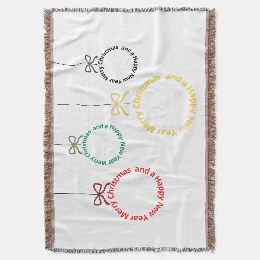 Christmas Ornaments Text Design Decke (Vorderseite Vertikal)