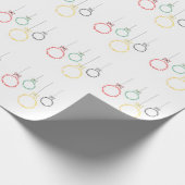 Christmas Ornaments Text Design Geschenkpapier (Ecke)