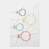 Christmas Ornaments Text Design Geschirrtuch (Vertikal)