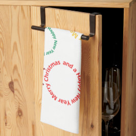 Christmas Ornaments Text Design Geschirrtuch