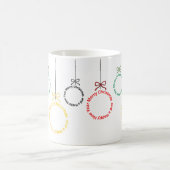 Christmas Ornaments Text Design Kaffeetasse (Mittel)