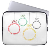 Christmas Ornaments Text Design Laptopschutzhülle (Vorderseite)