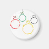 Christmas Ornaments Text Design Magnet (Vorne)
