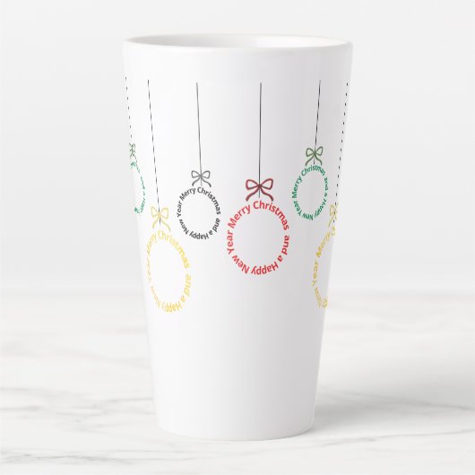 Christmas Ornaments Text Design Milchtasse (Vorderseite)