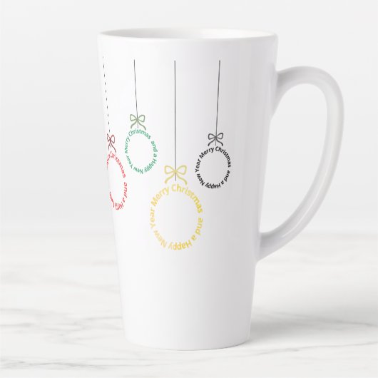 Christmas Ornaments Text Design Milchtasse (Rechts)