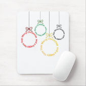 Christmas Ornaments Text Design Mousepad (Mit Mouse)