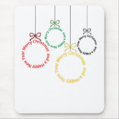 Christmas Ornaments Text Design Mousepad (Vorne)