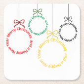 Christmas Ornaments Text Design Rechteckiger Pappuntersetzer (Vorderseite)