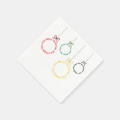 Christmas Ornaments Text Design Serviette (Ecke)
