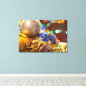 Christmas Ornaments with Angel and Floral Designs Leinwanddruck (Insitu (Holzboden))