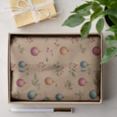 Christmas Ornaments with Brown Tissue Paper Seidenpapier (Geschenk)