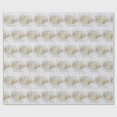 Christmas Ornaments With Gold Glitter on Satin Geschenkpapier (Flach)