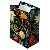 Christmas Ornaments with Name Area  Mittlere Geschenktüte (Vorderseite Schrägansicht)