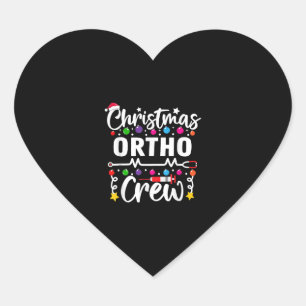 Christmas Ortho Crew Nurse Doctor Tech Orthopädie Herz-Aufkleber