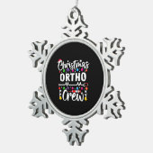 Christmas Ortho Crew Nurse Doctor Tech Orthopädie Schneeflocken Zinn-Ornament (Rechts)