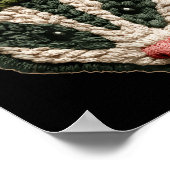 Christmas Ossum Santa Hat Forest Animal Winter Aes Poster (Ecke)