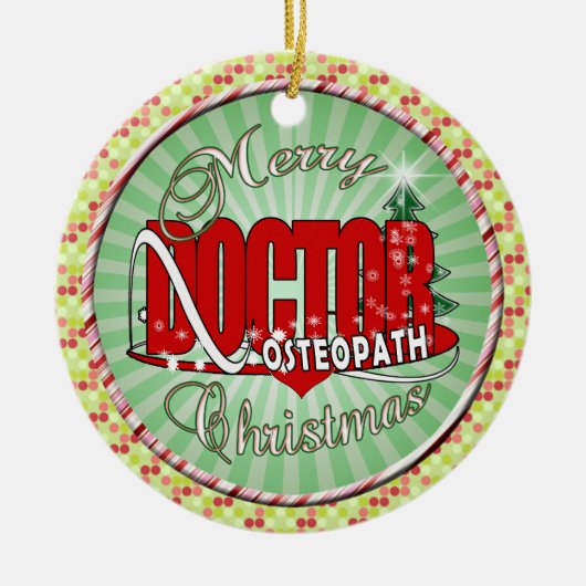 CHRISTMAS OSTEOPATH DOCTOR KERAMIK ORNAMENT (Vorne)