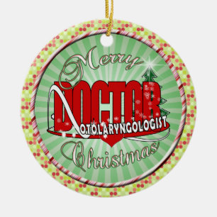 CHRISTMAS OTOLARYNGOLOGISTISCHER HAUSARZT KERAMIK ORNAMENT