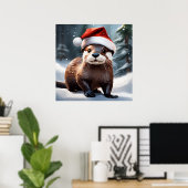 Christmas Otter Poster (Heimbüro)