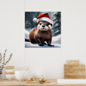 Christmas Otter Poster (Küche)