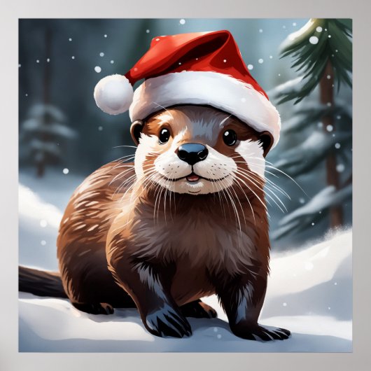 Christmas Otter Poster (Vorne)