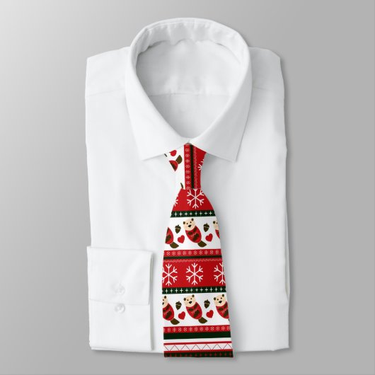 Christmas Otter Sweater Muster Krawatte (Gebunden)