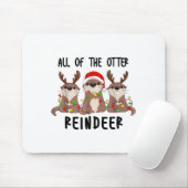 Christmas Otters Cute All Of The Otter Reindeer Mousepad (Mit Mouse)