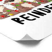 Christmas Otters Cute All Of The Otter Reindeer Poster (Ecke)