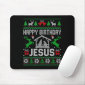 Christmas Outfit Happy Birthday Jesus Holiday Ugly Mousepad (Mit Mouse)