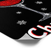 Christmas Outfit Women Wine Gl Funny Christmas Poster (Ecke)