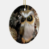 CHRISTMAS OWL CHRISTMAS ORNANAS KERAMIK ORNAMENT (Rechts)