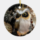 CHRISTMAS OWL CHRISTMAS ORNANAS KERAMIK ORNAMENT (Vorne)