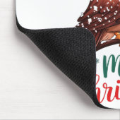 Christmas Owl Festive Design Merry Christmas Mousepad (Ecke)