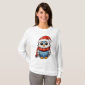 Christmas Owl – Festive Holiday T-Shirt for Adults (Vorne ganz)