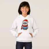 Christmas Owl – Festive Hoodie for Kids and Teens (Vorne ganz)