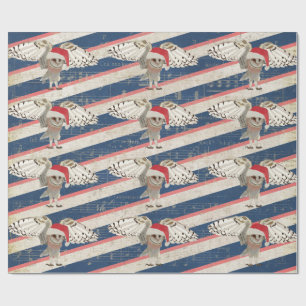 CHRISTMAS OWL Geschenkpapier