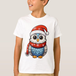 Christmas Owl – Holiday T-Shirt for Kids and Teens