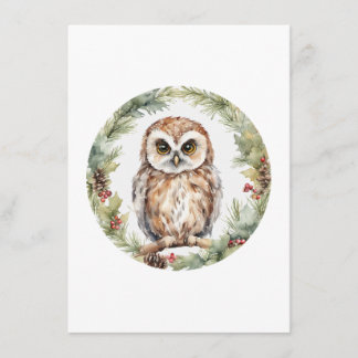 christmas owl illustration owl wall art holiday hinweiskarte