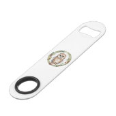 christmas owl illustration owl wall art holiday  speed flaschenöffner (Rückseite Schrägansicht)