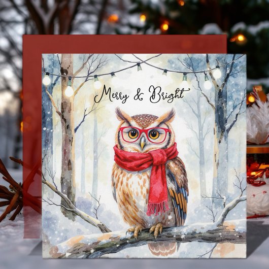 Christmas Owl Karte