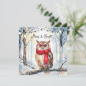 Christmas Owl Karte (Stehend Vorderseite)