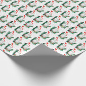 Christmas Owl Strumpf Wreath Whimsical Wildlife Geschenkpapier (Ecke)