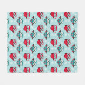 Christmas Owls Fleece Blanket (Vorderseite (Horizontal))