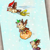 Christmas Owls Gruß Karte