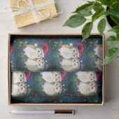 CHRISTMAS OWLS Tissue Paper Seidenpapier (Geschenk)