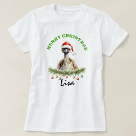 Christmas Oz Animals Emu Matching Women's T-Shirt